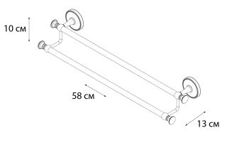 Полотенцедержатель FIXSEN ADELE трубчатый двойной (FX-55002)